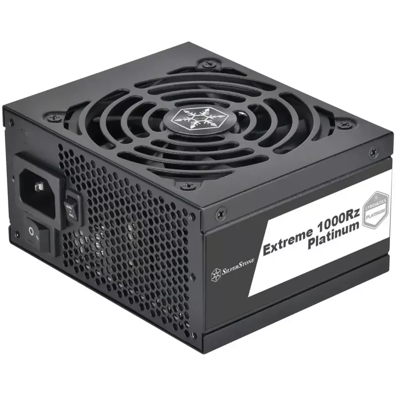 Silverstone Technology Extreme 1000Rz Platinum (juoda, 2x 12 kontaktų didelės galios GPU, 8x PCIe, kabelių tvarkymas, 1000 vatų)