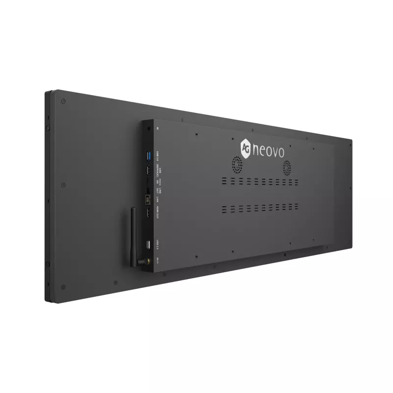 AG Neovo PB3701A Apšvietimo ekranas, panoraminis dizainas, 94 cm (37 colių), LED, Wi-Fi, 700 cd/m², juodas, įmontuotas procesorius, Android 11, 24/7