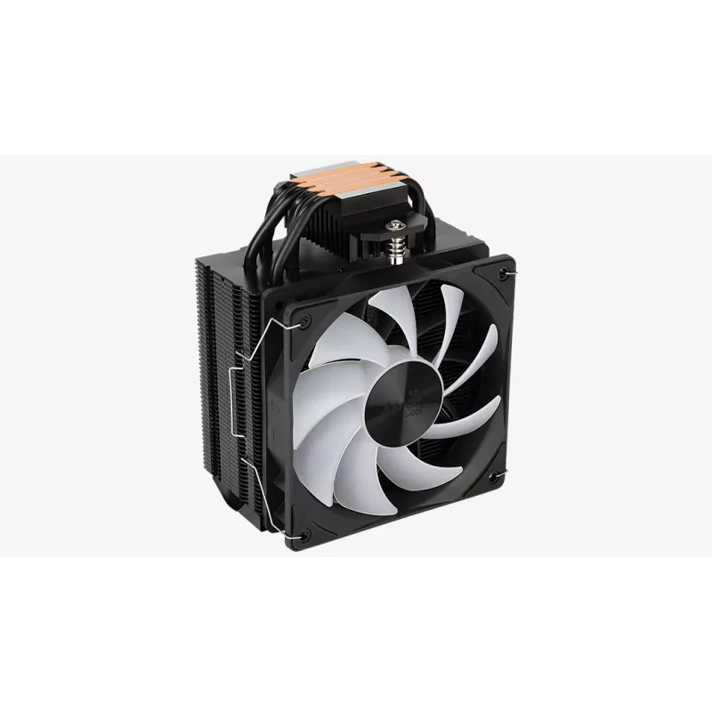 Oro aušintuvas AEROCOOL Rime 4 120 mm ventiliatorius su hidrauliniu guoliu, 4 šilumos vamzdeliai, TDP 230 W, juodas