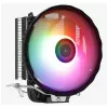 Oro aušintuvas AEROCOOL Rave 3 FRGB 120 mm juodas baltas — 4 šilumos vamzdeliai, ARGB, hidraulinis guolis, 1800 RPM