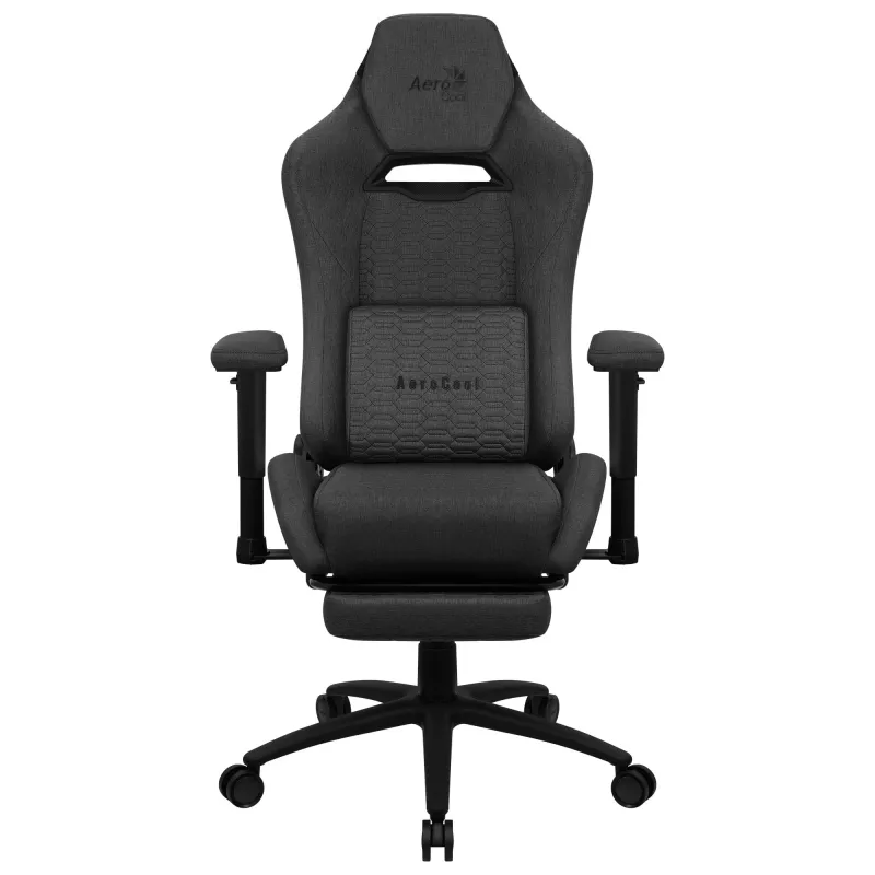 Aerocool ROYALASHBK Premium Ergonomic Gaming Chair Legrests Aeroweave Technology Juoda