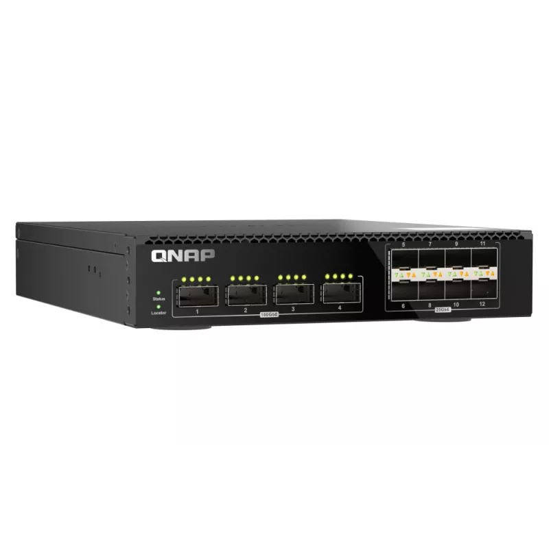 QNAP QSW-M7308R-4X tinklo komutatorius Valdomas L3 1U Juoda