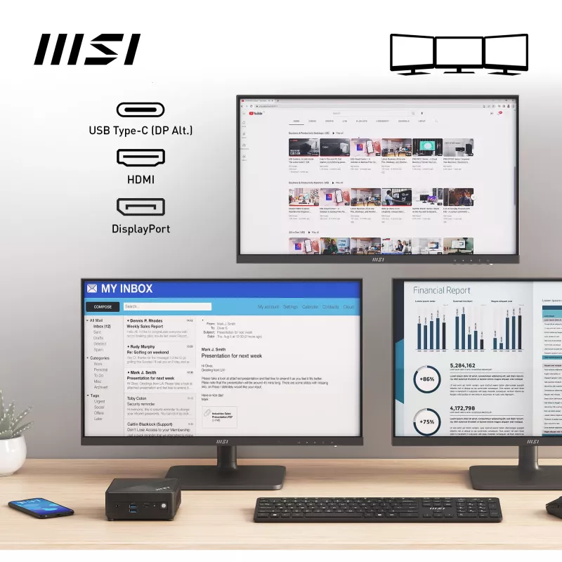 MSI Cubi N ADL-006DE Intel® N N200 4 GB DDR4-SDRAM 128 GB SSD Windows 11 Pro Mini PC juoda