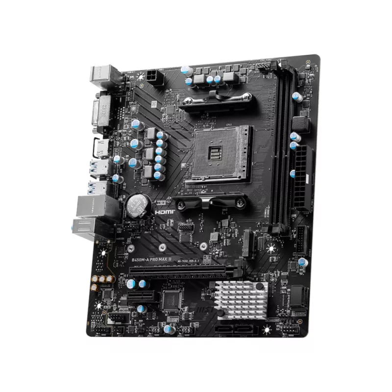 MSI B450M-A PRO MAX II pagrindinė plokštė AMD B450 lizdas AM4 mikro ATX