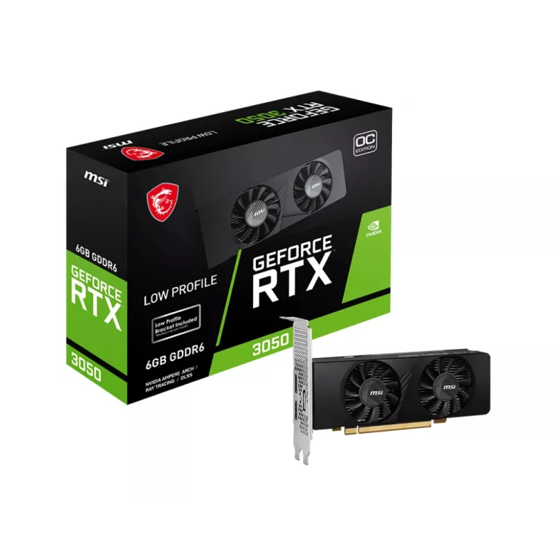 MSI GEFORCE RTX 3050 LP 6G OC grafikos plokštė NVIDIA 6 GB GDDR6