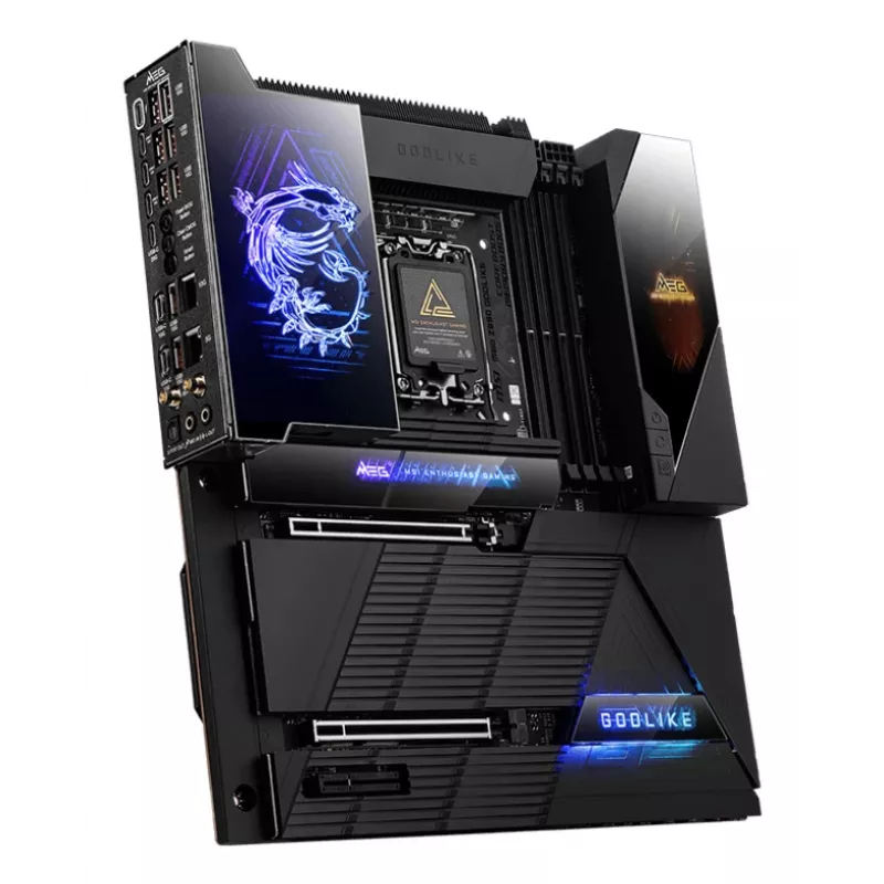 Pagrindinė plokštė MSI MEG Z890 GODLIKE - Z890 mikroschemų rinkinys, LGA1851 lizdas, išplėstinio ATX formato