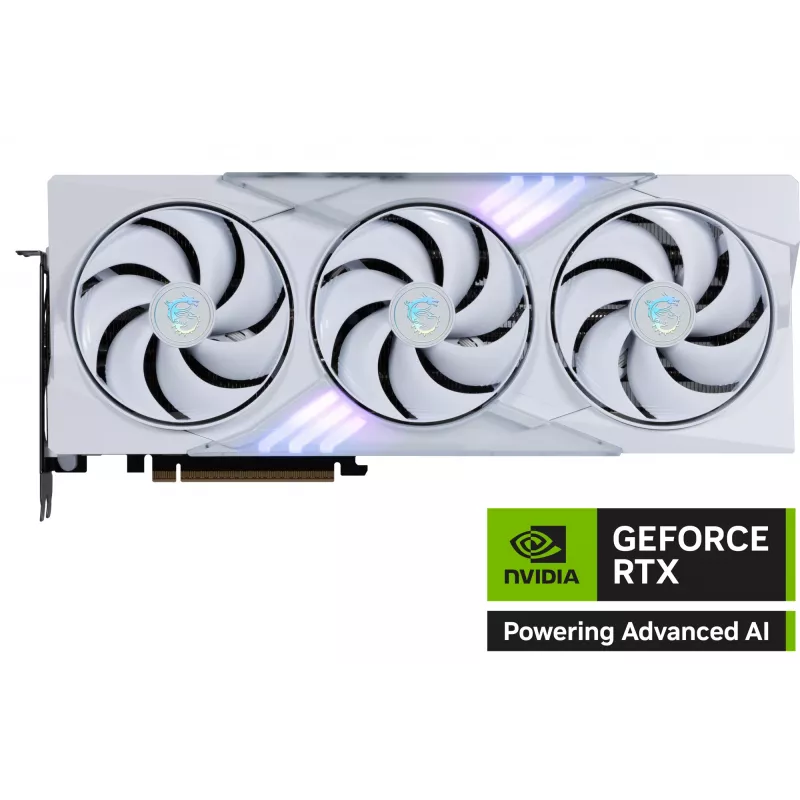 Vaizdo plokštė MSI GeForce RTX 5080 16 GB GDDR7, PCIe 5.0, 256-bit, 3xDP 2.1a + HDMI 2.1b, 360W, 3 ventiliatoriai, Balta