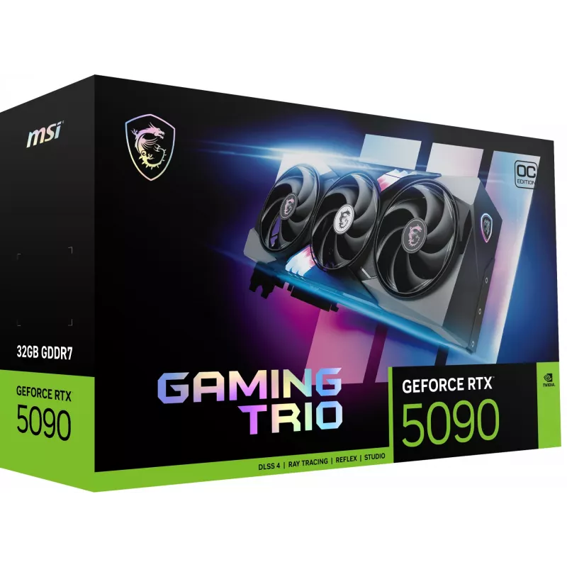 Vaizdo plokštė MSI GeForce RTX 5090 32GB GDDR7, 512-bit, PCIe 5.0, 3x DP 2.1a + HDMI 2.1b, 575W, 359×149×70 mm