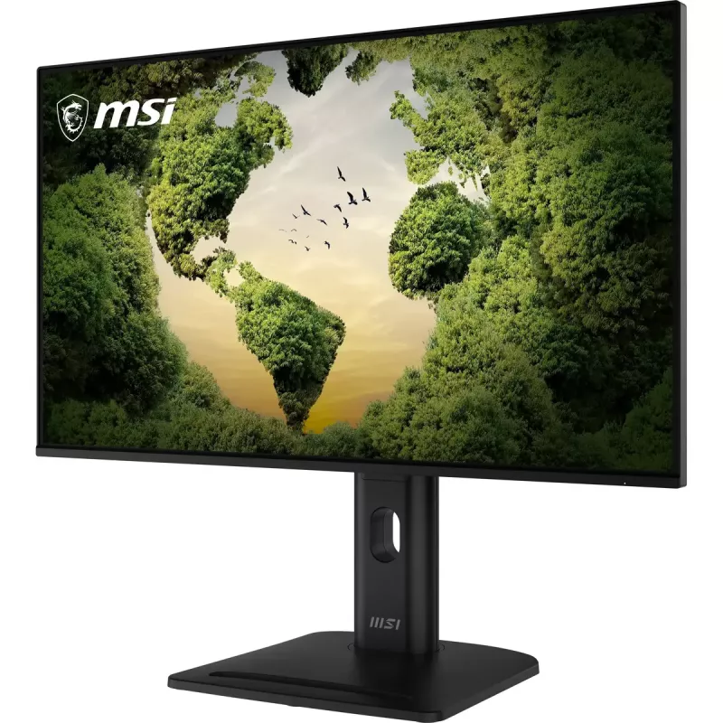27 colių MSI Pro MP275PGN E14 kompiuterio monitorius, 1920×1080 Full HD IPS, 4 ms, 300 cd/m², VESA, garsiakalbiai, reguliuojamas aukštis, juodas