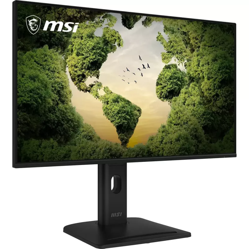 27 colių MSI Pro MP275PGN E14 kompiuterio monitorius, 1920×1080 Full HD IPS, 4 ms, 300 cd/m², VESA, garsiakalbiai, reguliuojamas aukštis, juodas