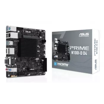 Pagrindinė plokštė ASUS PRIME N100I-D D4, Intel mikroschemų rinkinys, NA lizdas, mini ITX