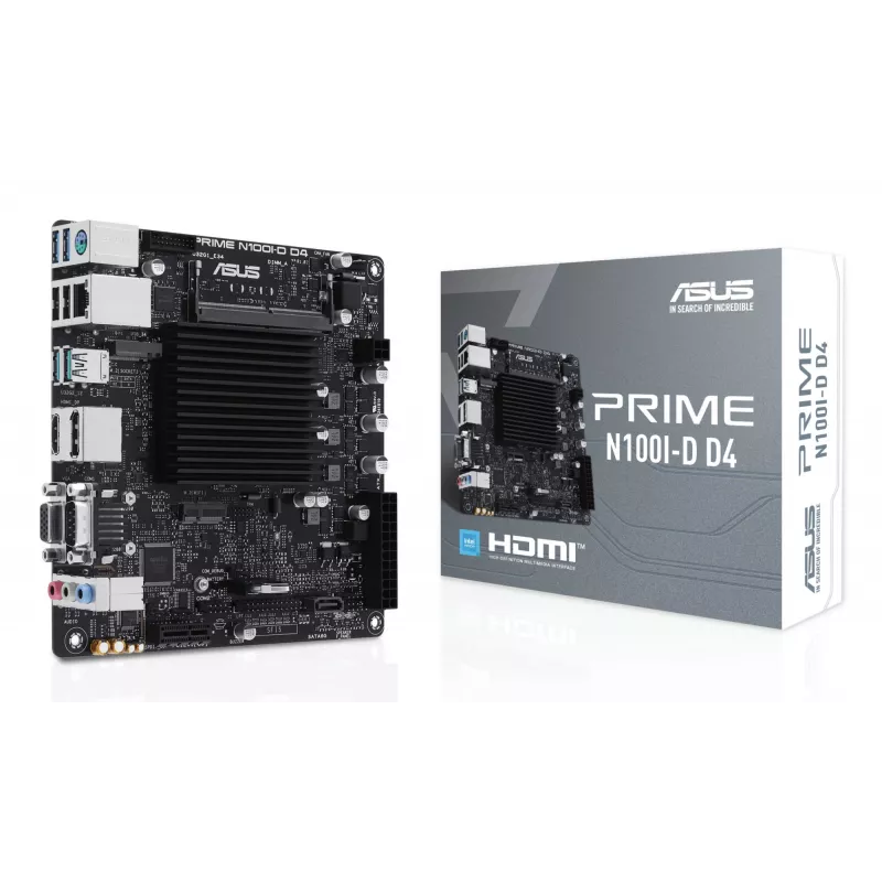Pagrindinė plokštė ASUS PRIME N100I-D D4, Intel mikroschemų rinkinys, NA lizdas, mini ITX
