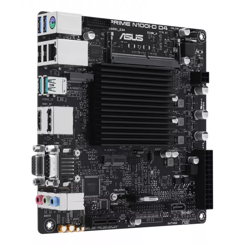 Pagrindinė plokštė ASUS PRIME N100I-D D4, Intel mikroschemų rinkinys, NA lizdas, mini ITX