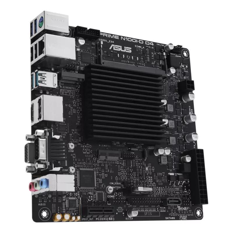 Pagrindinė plokštė ASUS PRIME N100I-D D4, Intel mikroschemų rinkinys, NA lizdas, mini ITX