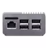Kompiuterio korpusas ASUS Tinker Fanless — aliuminis, sidabrinis, pasyviai aušinamas korpusas