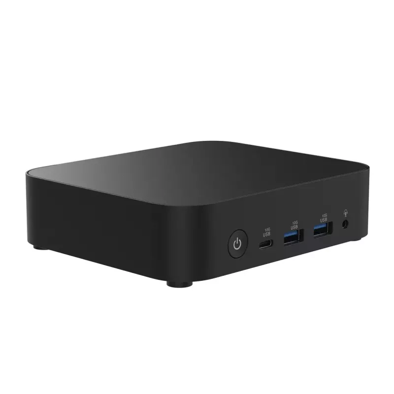 Mini PC barebone ASUS NUC 14 Essential RNUC14MNK1500002 Juoda — Intel N150, 4 branduoliai, DDR5 SO‑DIMM, M.2 iki 2 TB, Wi‑Fi 6E, 2.5GbE