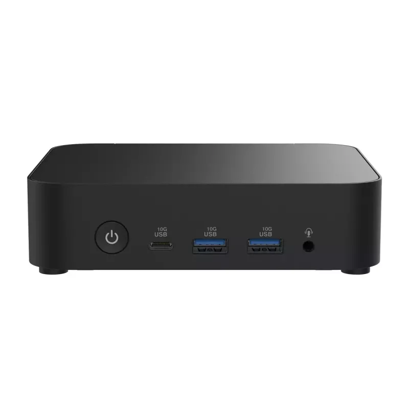 Mini PC barebone ASUS NUC 14 Essential RNUC14MNK1500002 Juoda — Intel N150, 4 branduoliai, DDR5 SO‑DIMM, M.2 iki 2 TB, Wi‑Fi 6E, 2.5GbE