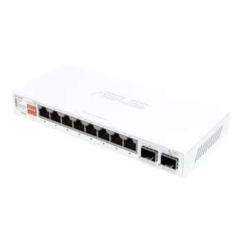 Nekonfigūruojamas eterneto komutatorius ASUS QG-U1080 — 8 × 2,5 G RJ-45 prievadai, MAC 16K, baltas, 12V