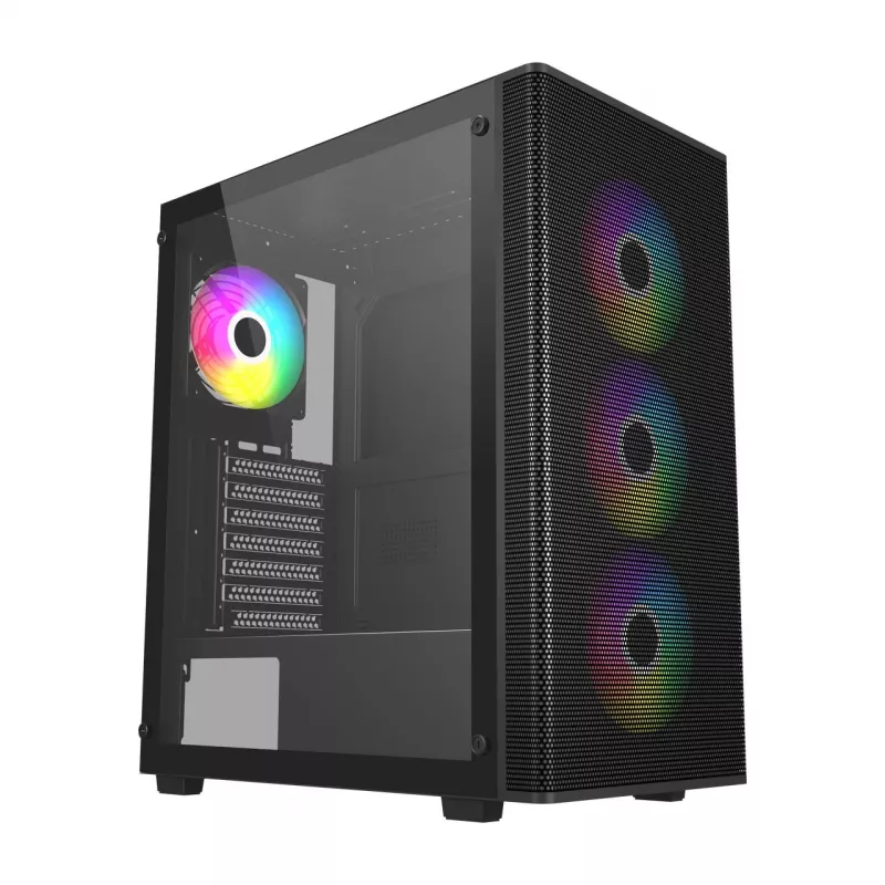 FSP M220-BA korpusas Midi Tower mATX, ATX juodas ARGB