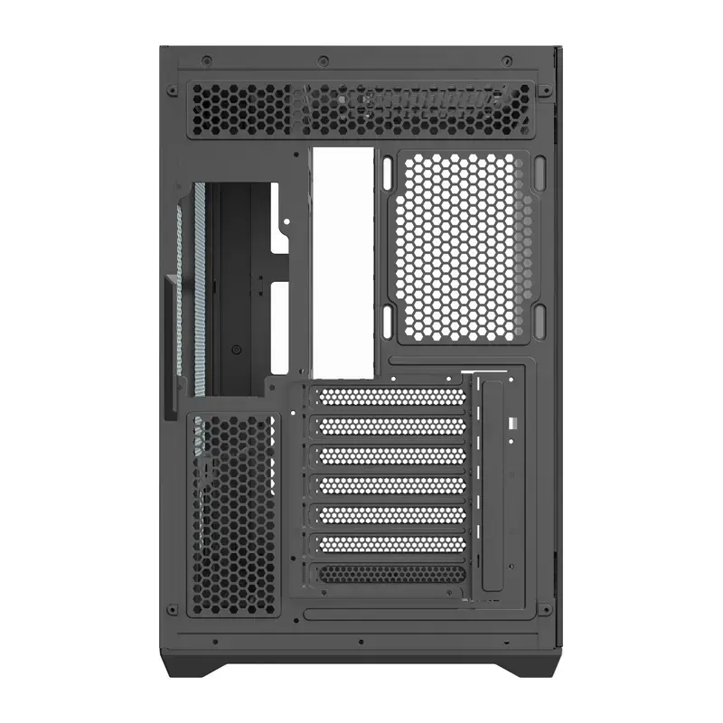 Kompiuterio korpusas Darkflash C280 (juodas) – midi bokštas ATX suderinamas, priekinis tinklinis skydelis