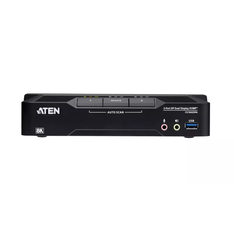 KVM Switch ATEN CS1942DPA – 2 prievadų USB 3.0 dvigubo ekrano DisplayPort 8K 60Hz