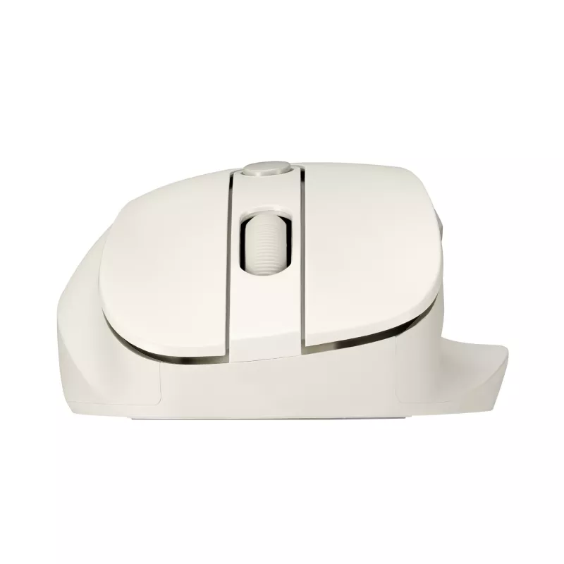 Belaidė dešiniarankė pelė ASUS MD105 MK-WH — RF + Bluetooth, 2400 DPI, ratukas, baterija, smėlio spalvos
