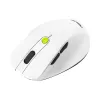 Pelė ASUS MD105 /VT-GN — dešiniarankė RF belaidė + Bluetooth, 2400 DPI, slinkties ratukas, maitinama baterijomis, balta/žalia