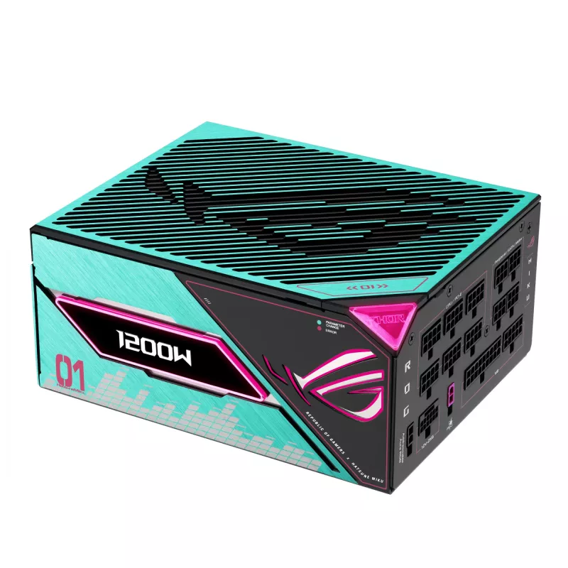 ASUS ROG -THOR-1200P3-MIKU maitinimo blokas 1200 W 20+4 kontaktų ATX ATX įvairiaspalvis