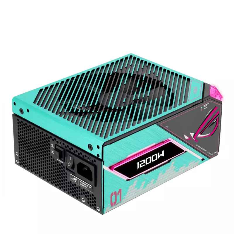 ASUS ROG -THOR-1200P3-MIKU maitinimo blokas 1200 W 20+4 kontaktų ATX ATX įvairiaspalvis