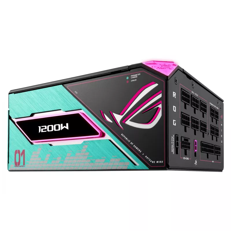 ASUS ROG -THOR-1200P3-MIKU maitinimo blokas 1200 W 20+4 kontaktų ATX ATX įvairiaspalvis