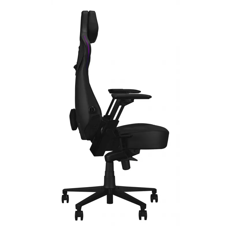 Universali žaidimų kėdė ASUS ROG Courser — minkšta sėdynė, maks. svoris 136 kg, sėdynė 670×700 mm, min. aukštis 140 cm, juoda