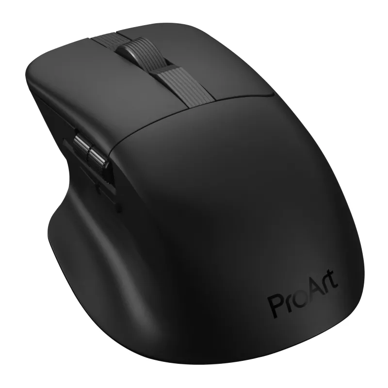 Pelė ASUS ProArt MD301 — dešiniarankė belaidė (RF, Bluetooth, USB-A), optinė 8000 DPI, 6 mygtukai, juoda