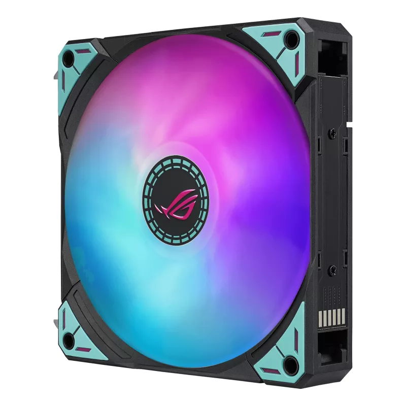 ASUS ROG RYUO IV 360 ARGB Hatsune Miku Edition Procesoriaus aušintuvas “Viskas viename” skysčiu 12 cm Juoda, Turquoise spalvos