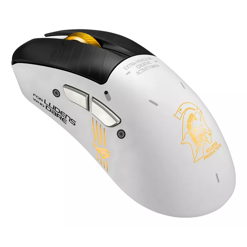 Žaidimų pelė ASUS ROG Keris II Origin-KJP, dešinė rankai, optinė 42 000 DPI, RF belaidė + Bluetooth + USB-A, 6 mygtukai, įvairiaspalvė