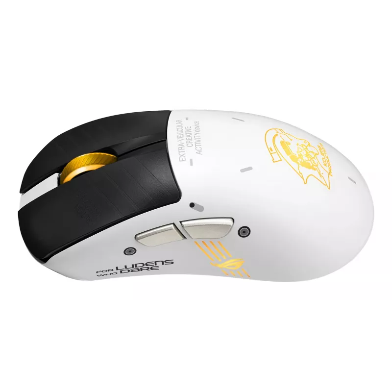 Žaidimų pelė ASUS ROG Keris II Origin-KJP, dešinė rankai, optinė 42 000 DPI, RF belaidė + Bluetooth + USB-A, 6 mygtukai, įvairiaspalvė
