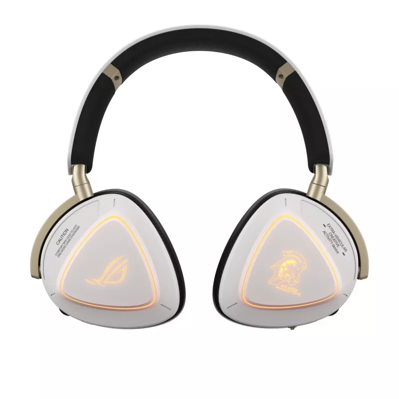 Ausinės ASUS ROG Delta II-KJP — Circumaural, laidinės ir belaidės (Bluetooth), 20–20000 Hz, 325 g, juoda/baltos