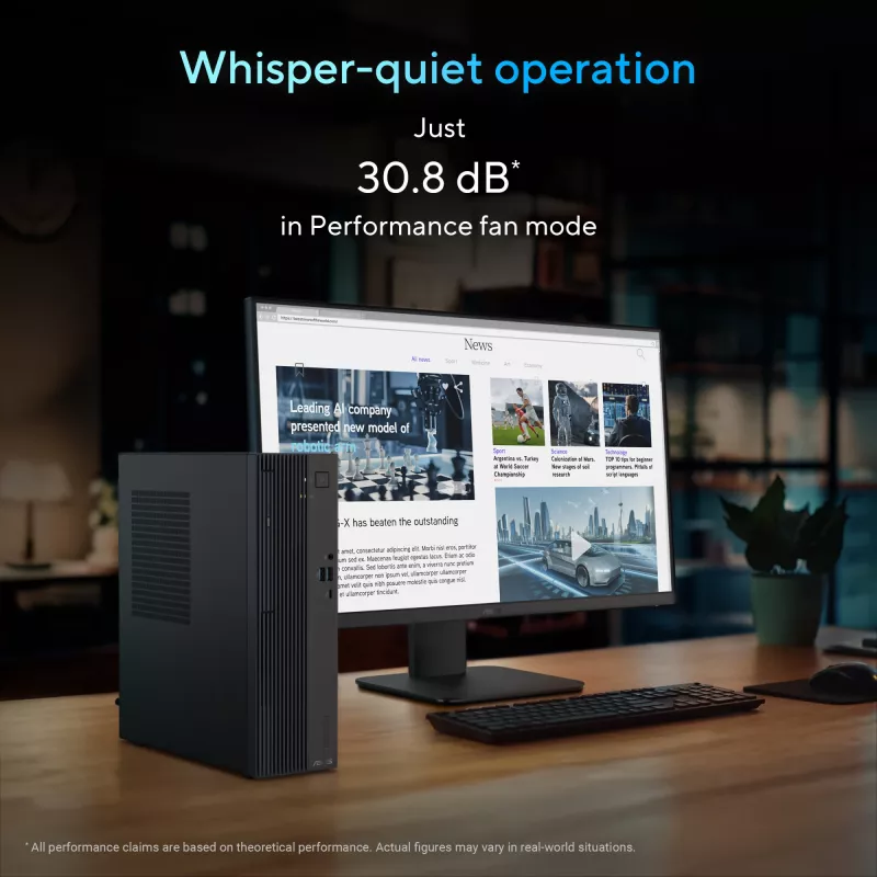 Stalinis kompiuteris ASUS ExpertCenter P500 SFF P500SV-05210H009X — Intel Core 5 210H, 16 GB DDR5, 512 GB SSD, Windows 11 Pro, Pilka