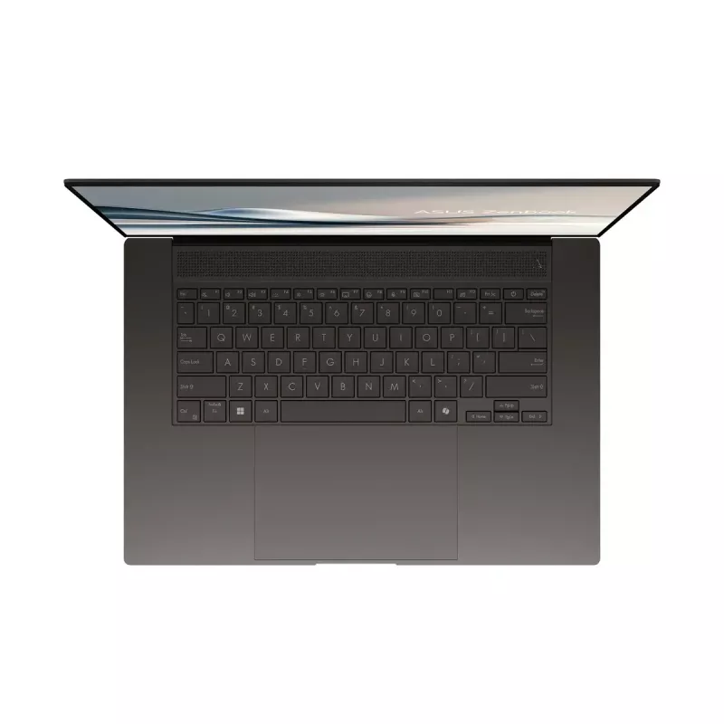 Nešiojamas kompiuteris ASUS Vivobook S16 UM5606WA — 16 colių OLED 3K (2880×1800) 120Hz, AMD Ryzen AI 9 370HX, 32GB LPDDR5X, 2TB SSD, Windows 11 Pro, Zumaia Gray