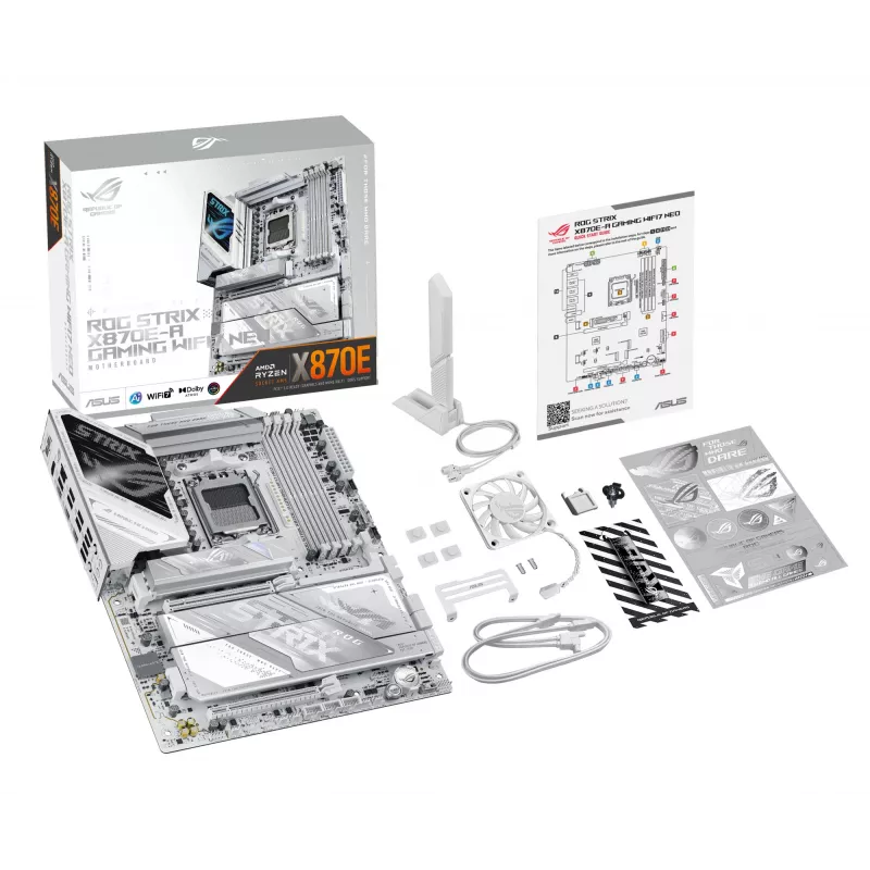 Pagrindinė plokštė ASUS ROG STRIX X870E-A GAMING WIFI7 NEO — AMD X870E, lizdas AM5, ATX, DDR5, 4 DIMM, 256 GB