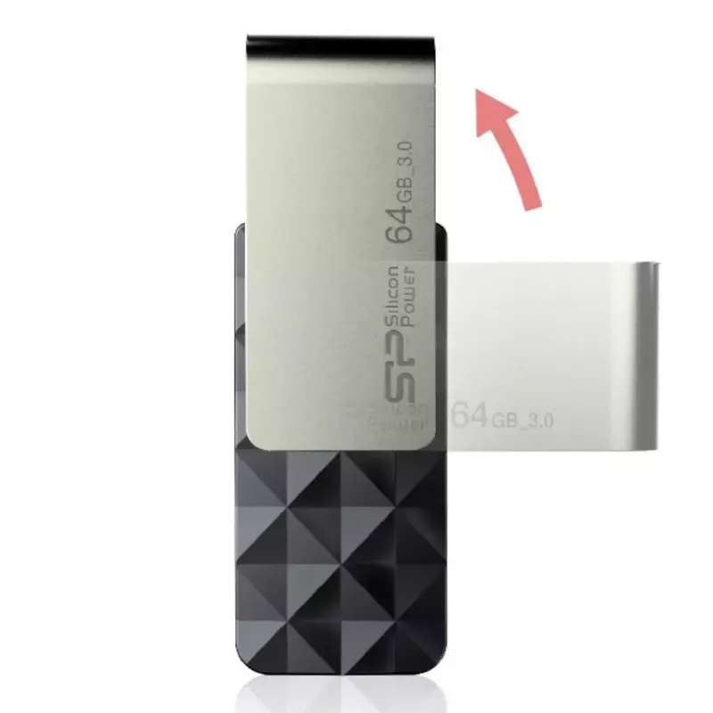 USB atmintinė Silicon Power Blaze B30 32 GB, USB Type-A 3.2 Gen 1, juoda