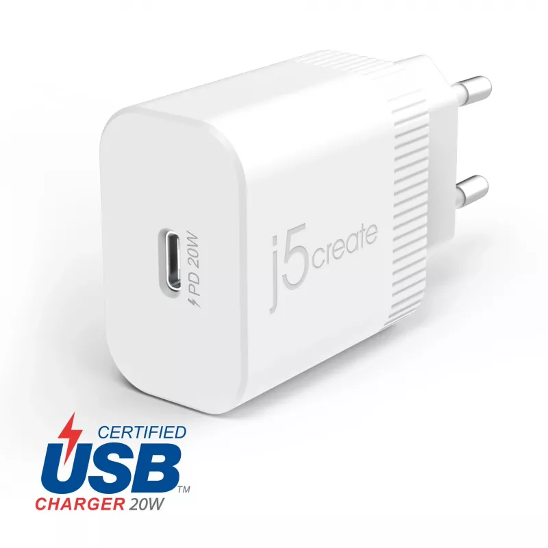 Sieninis įkroviklis j5create JUP1420 20W PD USB-C vidaus AC 100-240V