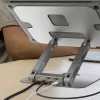 j5create JTS327 kelių kampų 4K dokinimo stovas, nešiojamojo kompiuterio stovas, pilkas, aliuminis, 40,6 cm (16 colių), 4 kg, nešiojamiesiems kompiuteriams su „Windows“ / „Mac“