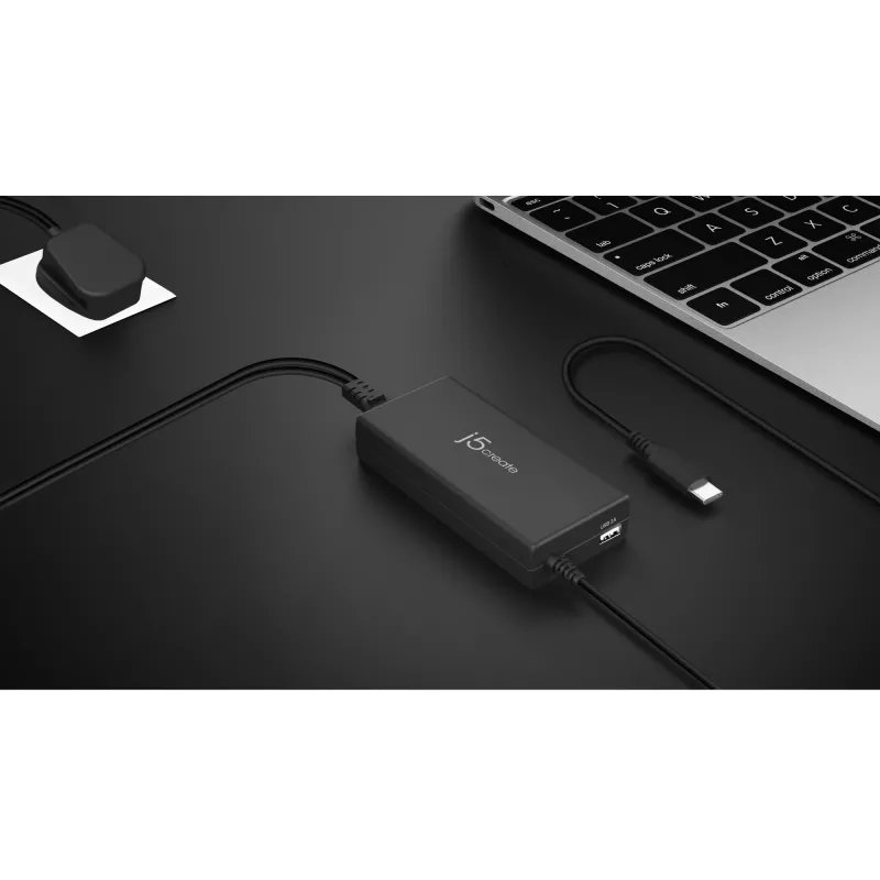 j5create JUP2290C-FN 100W PD USB-C® Super Charger - UK, juoda, su 1,2 m laidu