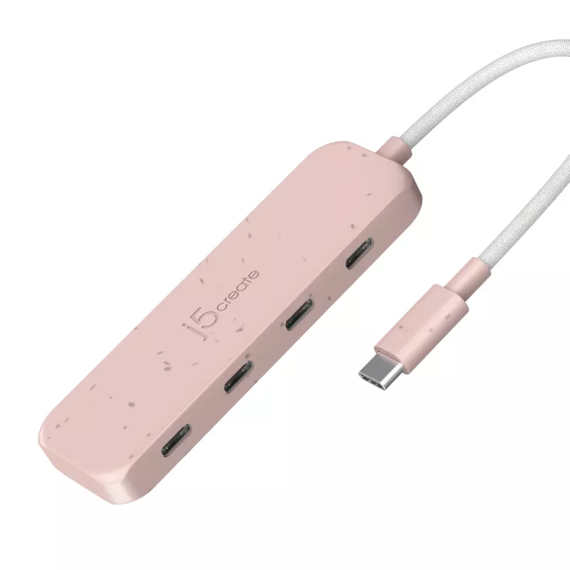 j5create Ekologiškas USB-C į 4 prievadų Type-C Gen 2 šakotuvas