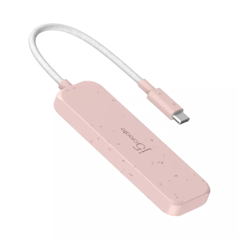 j5create Ekologiškas USB-C į 4 prievadų Type-C Gen 2 šakotuvas