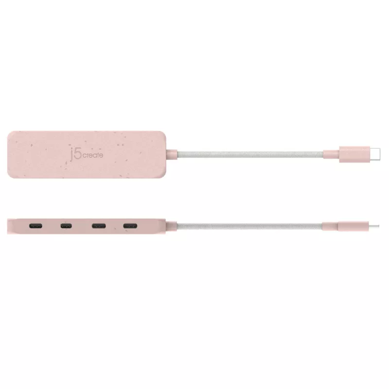 j5create Ekologiškas USB-C į 4 prievadų Type-C Gen 2 šakotuvas