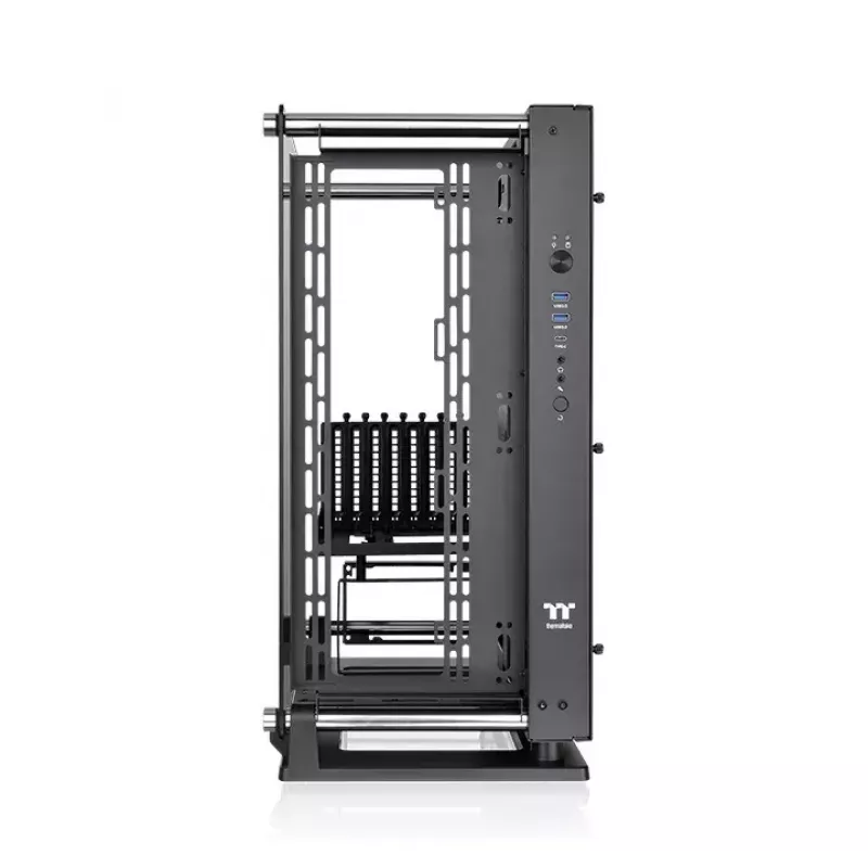 PC korpusas THERMALTAKE Core P3 TG Pro Midi Tower juodas — ATX/EATX palaikymas, grūdintas stiklas, GPU iki 45 cm, CPU aušintuvas 18 cm