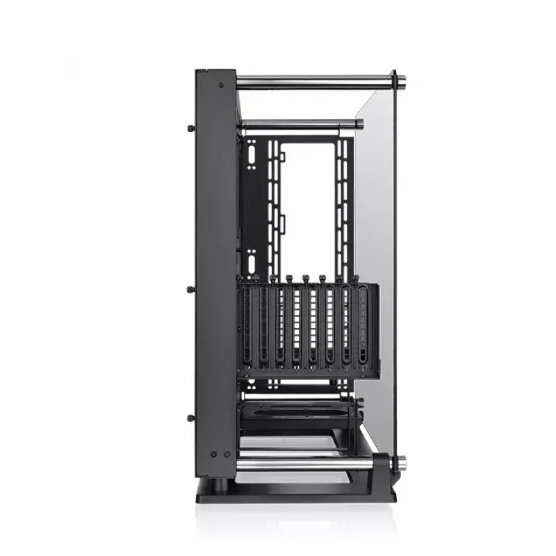 PC korpusas THERMALTAKE Core P3 TG Pro Midi Tower juodas — ATX/EATX palaikymas, grūdintas stiklas, GPU iki 45 cm, CPU aušintuvas 18 cm