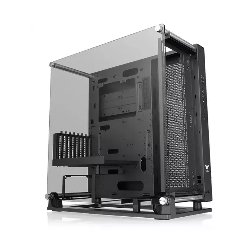 PC korpusas THERMALTAKE Core P3 TG Pro Midi Tower juodas — ATX/EATX palaikymas, grūdintas stiklas, GPU iki 45 cm, CPU aušintuvas 18 cm