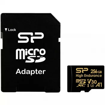 MicroSDXC kortelė Silicon Power SP256GBSTXDV3V1HSP 256 GB Class 10 High Endurance, 3,6 V, 0–70 °C